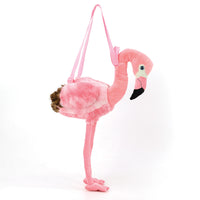 Flamingo Plushy Backpack in Polyester