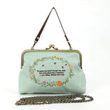 Pooh and Piglet Kisslock Bag in Linen Blended Material