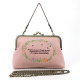 Pooh and Piglet Kisslock Bag in Linen Blended Material