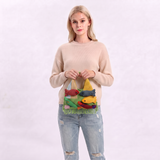 Fish Motifs Hobo Bag in Polyester