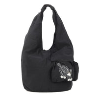 Cat Patch Pocket Hobo Bag in Polyester