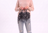 Vintage Wash Denim Satchel