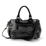Vintage Washed Denim Satchel Eye Motif in Cotton