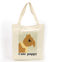 Cute Puppy Tote Bag in Canvas
