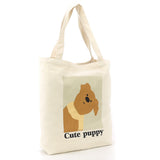 Cute Puppy Tote Bag in Canvas