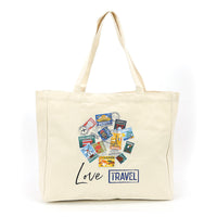 Love Travel Tote Bag in Canvas