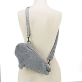 Furry Seal Crossbody Bag in Polyester