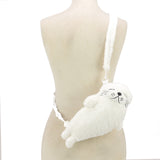 Furry Seal Crossbody Bag in Polyester