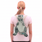 GREY DINO PLUSHY BACKPACK IN POLYESTER