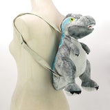 GREY DINO PLUSHY BACKPACK IN POLYESTER