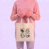 Coffee Cats Canvas Tote Bag