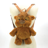 Highland Cow Plushy Backpack in Polyester