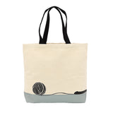 Stretching Cat Tote Bag in Canvas