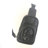 Protruded Skull Face Cross Body Bag in Vinyl