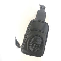 Protruded Skull Face Cross Body Bag in Vinyl