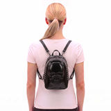Skull Embossed Backpack in Vinyl