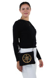 Sacred Geometry Wealth and Prosperity Crystal Grid Crossbody Bag in Canvas Material