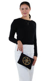Sacred Geometry Wealth and Prosperity Crystal Grid Crossbody Bag in Canvas Material