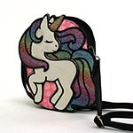 GLITTERY UNICORN XBODY BAG IN VINYL