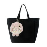 4 PCS PLUSH FLORAL DRESS BUNNY KEY CHARMS