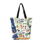 "Life's A Beach" Printed Canvas Tote Bag