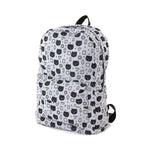 Cats And Gems Printed Polyblended Fabric Backpack