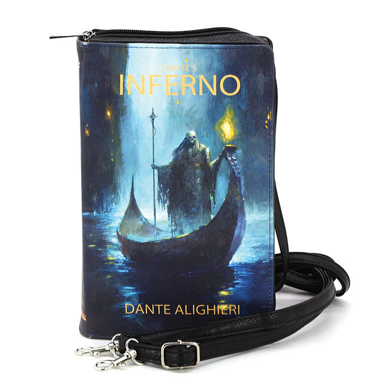 DANTE'S INFERNO BOOK CLUTCH BAG IN VINYL