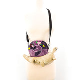 Purple Shell Plushy Snail Shoulder Bag in Polyester