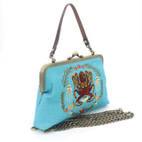 OCTOPUS KISSLOCK BAG IN LINEN BLEND