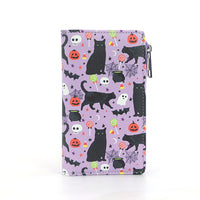 Halloween Black Cat Collage Wallet in Vinyl