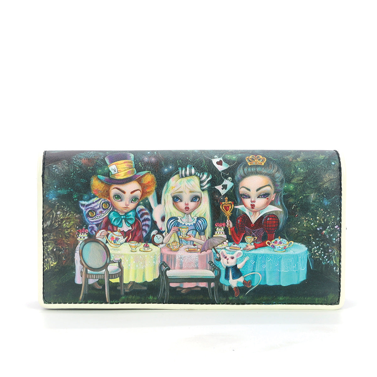 ALICE IN WONDERLAND TEA PARTY WALLET IN VINYL
