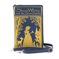 SNOW WHITE VINTAGE BOOK CLUTCH BAG IN VINYL