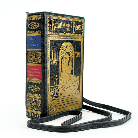 Beauty and the Beast Book Clutch Cross Body Bag in Vinyl – www.