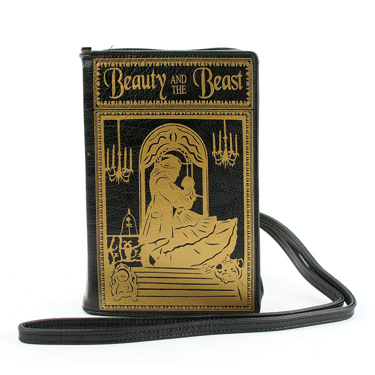 Beauty and the Beast Book Clutch Cross Body Bag in Vinyl – www.