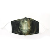 Skull Mouth Face Mask In Polyester Material, front view