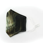 Skull Mouth Face Mask In Polyester Material, side view