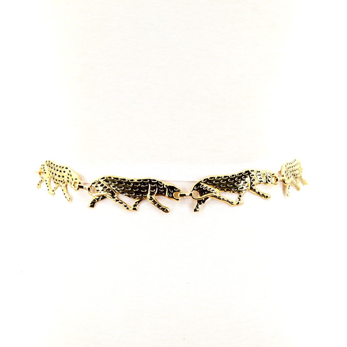 Metal Leopard Chain Belt