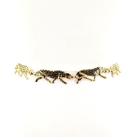 Metal Leopard Chain Belt