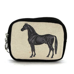 Vintage Print - Stallion Coin Purse in Canvas Fabric, front view