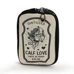 Vintage Print - Calf Love Wristlet in Canvas Fabric, front view