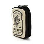 Vintage Print - Calf Love Wristlet in Canvas Fabric, side view