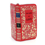 The book of love wallet in vinyl - front and side  view
