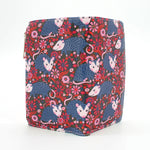 POSSUM FLORAL WALLET; FRONT AND BACK VIEW