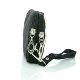 Canvas Mini Wallet Wristlet Bag with Film Camera Image, side view