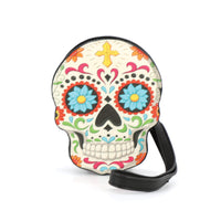 Sugar Skull Wristlet in Vinyl