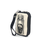 Vintage Print Head in a Jar Wristlet in Canvas Material, side view