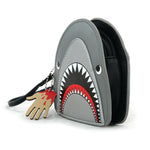 Scary Shark Wristlet with Chained Bloody Hand in Vinyl Material side view