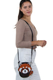 Sleepyville Critters - Red Panda Cross Body Bag, shoulder bag style on model