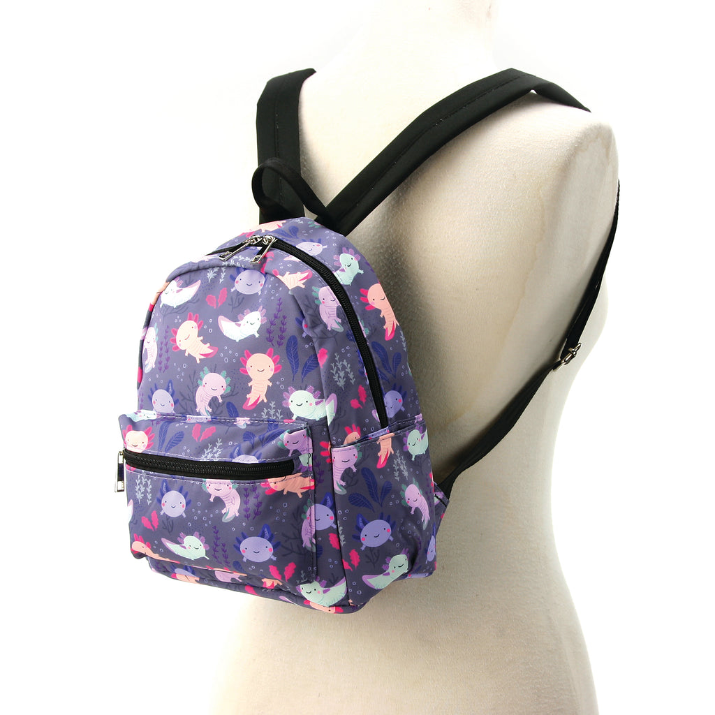 axolotl mini backpack ALAZA for Women Cute Travel Backpack Purse for Ladies Handbag Shoulder Bag Casual Daypack, M : Clothing, Shoes & Jewelry This stuffed animal makes a great gift Axolotl Plush Mini Backpack