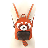 Red Panda Mini Backpack in Vinyl Material on mannequin front view